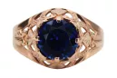 Ring Sapphire Original Vintage 14K Rose Gold Vintage Jewlery vrc080r